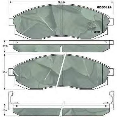 GDB3124 Колодки Nissan QX Mitsubishi L200 photo
