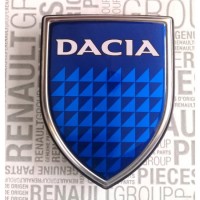Знак DACIA на решетку капота Logan синий photo