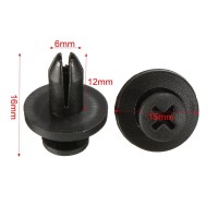 Клипса d6mm закрутка черная photo