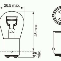 Лампа 21/4w 12v Смещенная photo